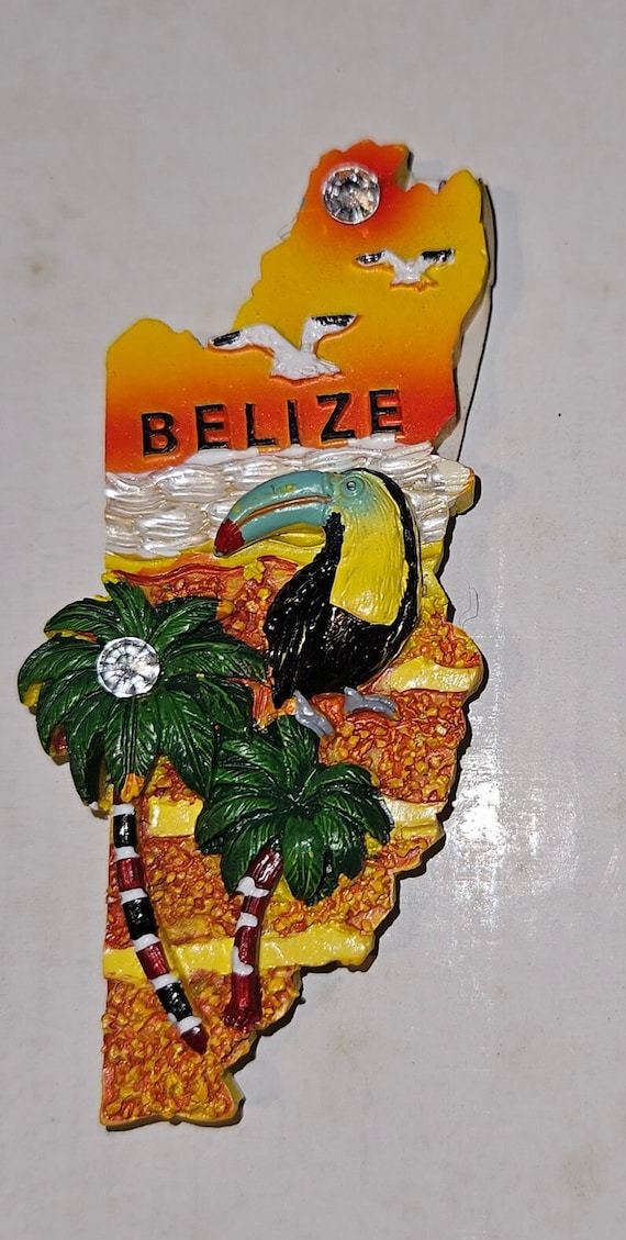 Map of Belize fridge magnet