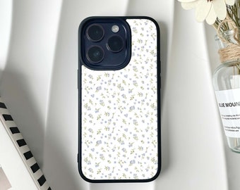 White Small Floral Phone Case For iPhone 15 14 13 12 11 Pro Max Case iPhone 15 14 13 12 11 Pro 15 14 Plus Case 13 12 Mini Case XR X XS Max 8