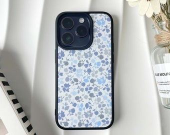 Blue Flowers Phone Case For iPhone 15 14 13 12 11 Pro Max Case iPhone 15 14 13 12 11 Pro 15 14 Plus Case 13 12 Mini Case XR X XS Max 8 7