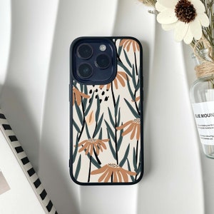 Flower Green Leaves Phone Case For iPhone 15 14 13 12 11 Pro Max Case iPhone 15 14 13 12 11 Pro 15 14 Plus Case 13 12 Mini Case XR X XS MAX