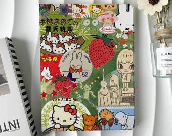 Étui pour iPad fraises et lapin pour iPad 9,7 pouces 10,2 pouces 10,9 pouces 11 pouces 12,9 pouces, iPad Air 2 3 4 iPad Pro iPad 2022 2021 2020 iPad mini 6 Coque iPad 10e