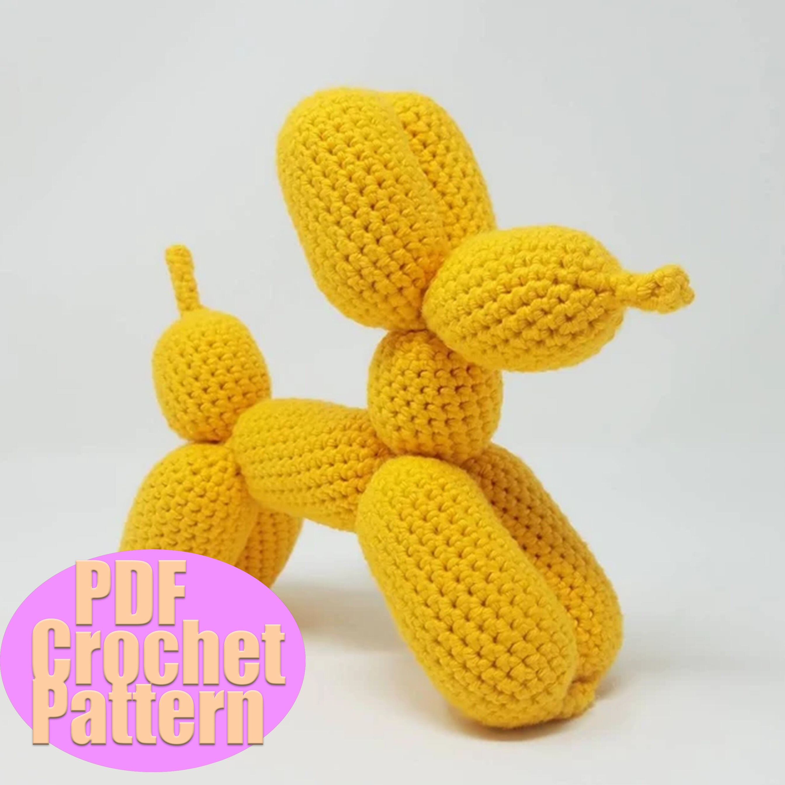 Cute Balloon Dog Crochet Pattern puppy Balloon Dog Amigurumi Etsy