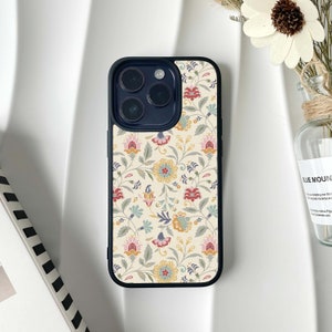 Vintage Flowers Phone Case For iPhone 15 14 13 12 11 Pro Max Case iPhone 15 14 13 12 11 Pro 15 14 Plus Case 13 12 Mini Case XR X XS Max 8 7