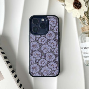 Purple Flowers Phone Case For iPhone 15 14 13 12 11 Pro Max Case iPhone 15 14 13 12 11 Pro 15 14 Plus Case 13 12 Mini Case XR X XS Max 8 7