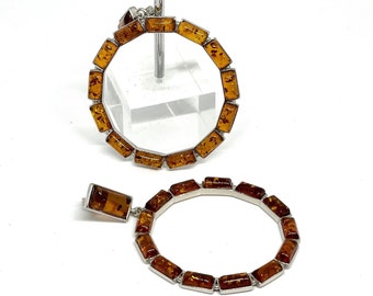 Baltic Amber Earrings on 925 Sterling Silver, Cognac earrings, amber in cognac, gift for her, Natural Cognac Amber Jewellery Earrings