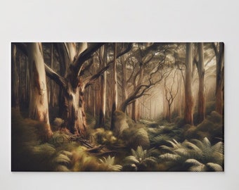 Australian Painting, Native, Forest Wall Art | Gumtree, Art, Blue Mountains NSW, eucalyptus tree, Blue Mountains Australia, DIGITAL ART,file