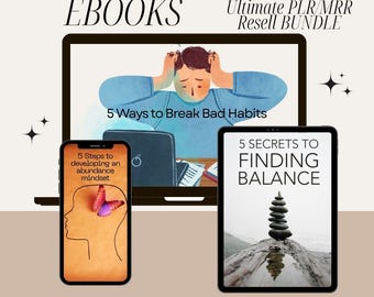 PLR Bundle - 750 self-help EBooks. Includes bonus 450 mindfulness reels with PLR/MRR. Passive income bundle with bonus. With resell rights
