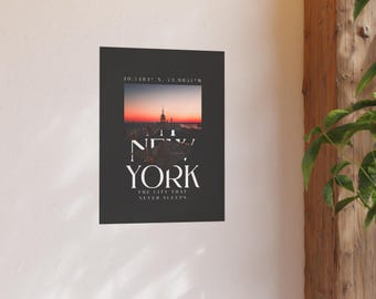 New york Black poster, new york city poster, city the never sleeps, new yorker poster, new york lover gift, ny gift, The Big Apple poster