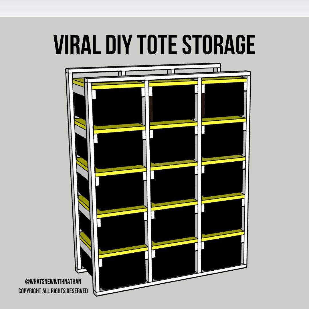 Super Easy DIY Tote Storage Rack