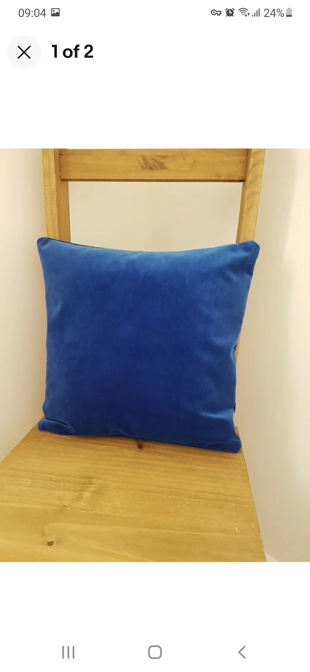 2x 16x16 royla Blue Velvet Scatter Cushion Covers Etsy