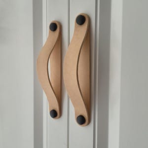 Leder Griff Rundes Ende-Minimal Schublade Knauf Moderne Schrank Griffe Küchen Hardware ikea Hack