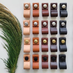Leather Drawer Pulls For Cabinet, Leather Door Handle For Furniture, 5 Colors Drawer Pulls, Kitchen Cabinet Knobs, Furniture Handle For Home