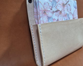 VegTan Leather Napkin Holder, Wall Letter Bill File Organizer