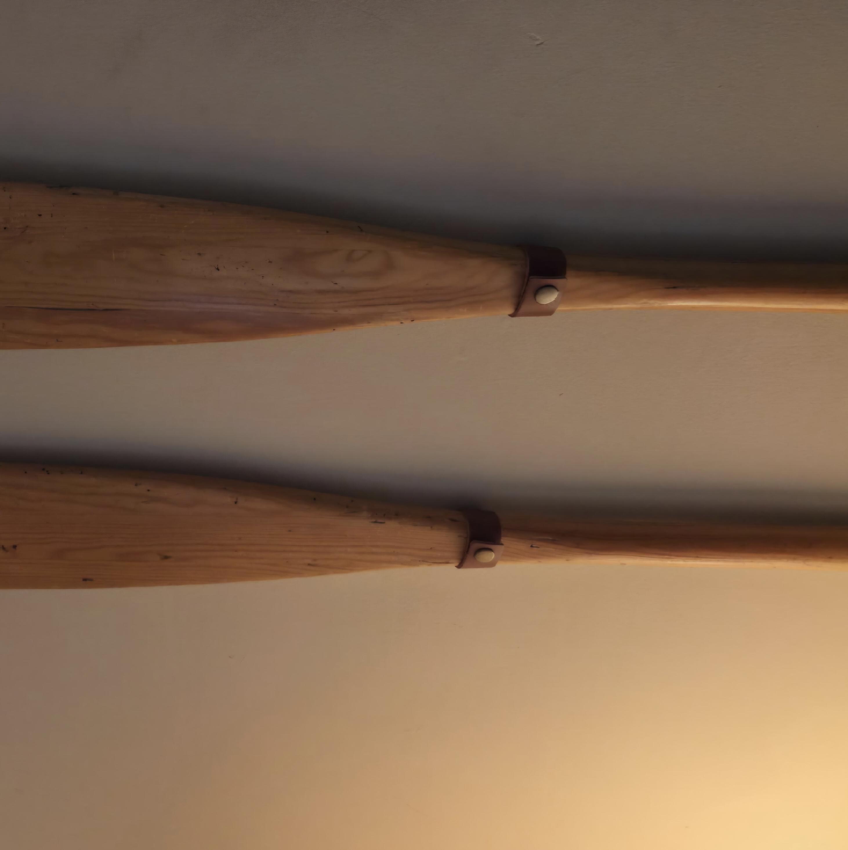 Leather Hanging Oar, Wall Decor, Horizontal Boat Paddle, Display Strap ...
