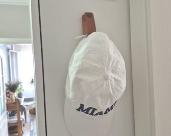 Baseball Cap Holder, Snap Fastened Leather Straps, Hanging, Hat Storage, Bag Hanger, Caps Organizer