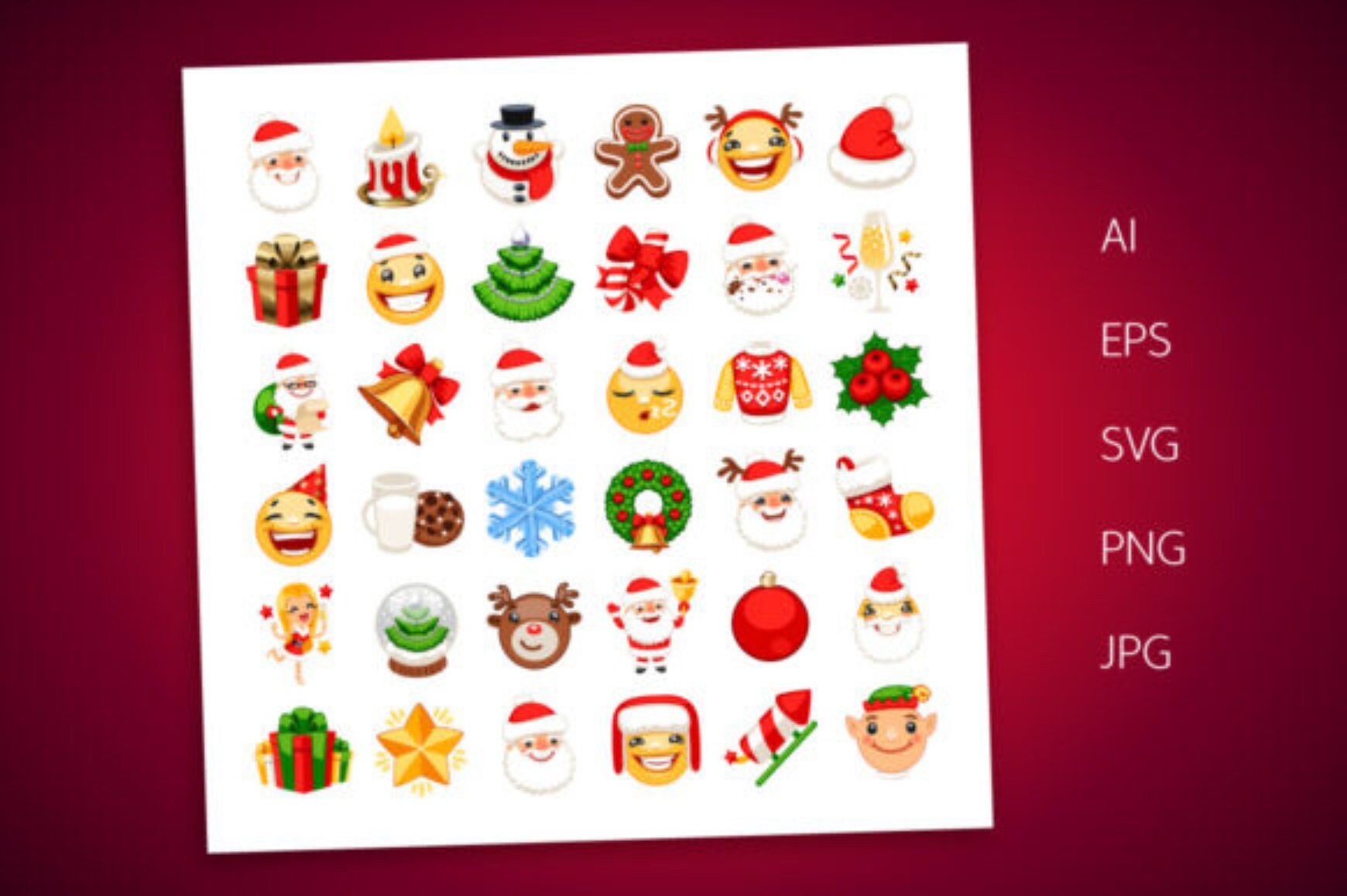 Emoji Christmas Emojis SVG Emojis Emoji Face Svg Christmas Emoji
