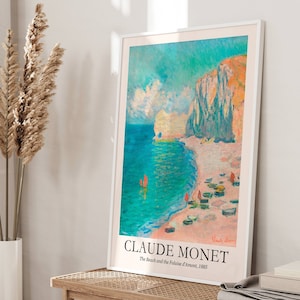 Monet Print, Beach Seaside Landscape, Claude Monet Wall Art, Coastal Print, Ocean Print, Monet Poster, Beach Vintage Wall Art, Summer Poster