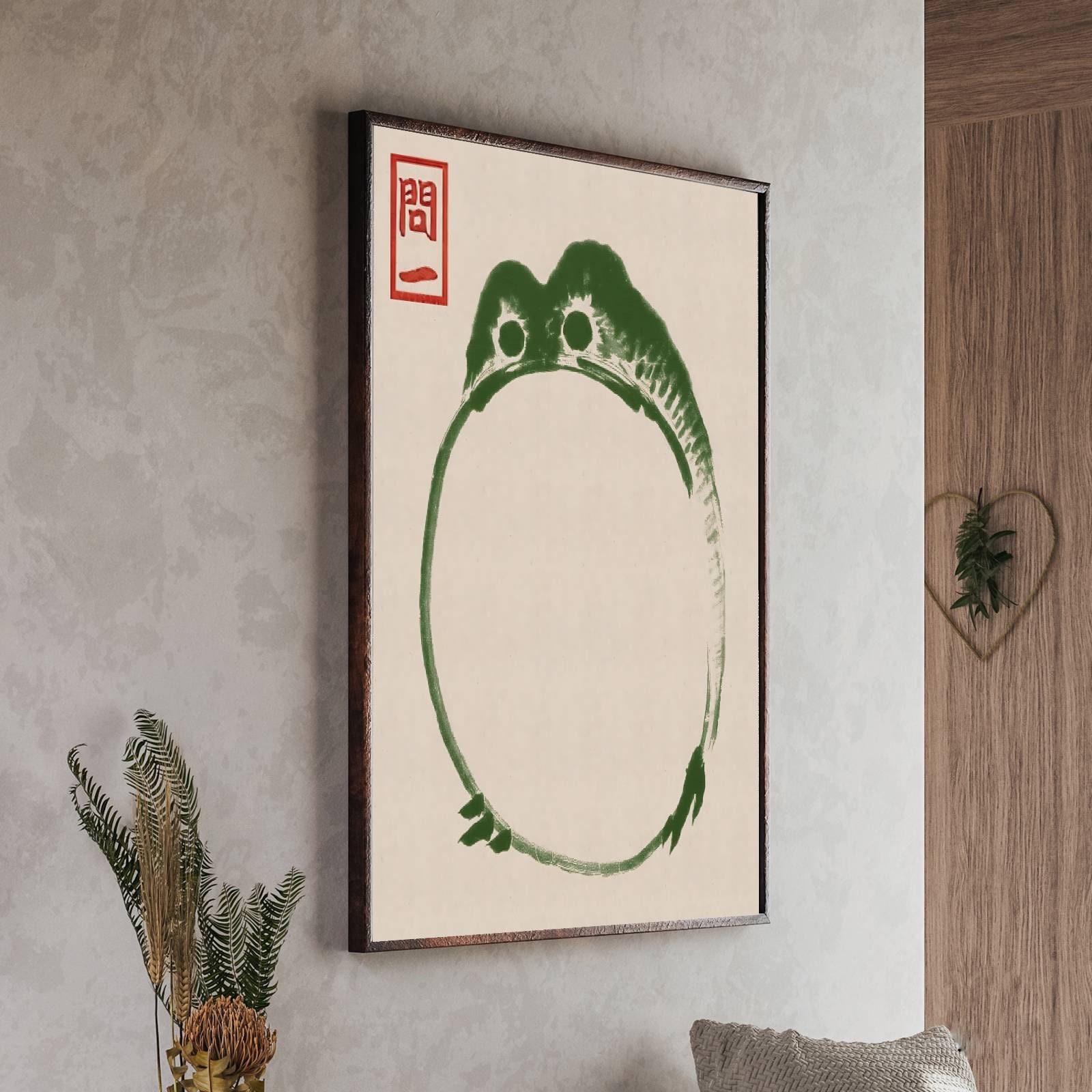 Japanese Frog Set of 3, Matsumoto Hoji Frog Wall Art, Vintage Frog ...