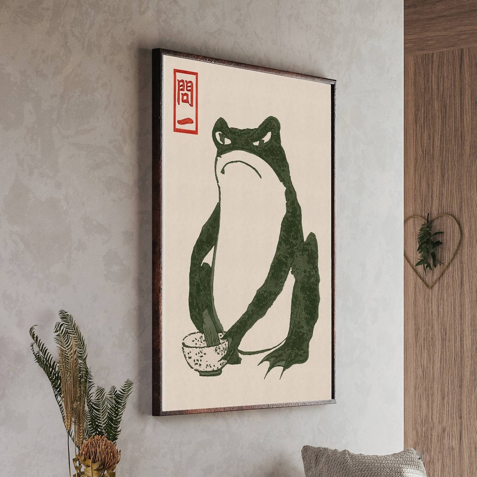 Japanese Frog Set of 3, Matsumoto Hoji Frog Wall Art, Vintage Frog ...