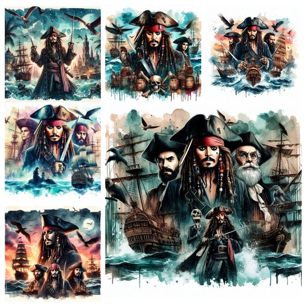 Pirates of the Caribbean PNG , Pirate Clip Art , Pirates in the Ocean Digital Art