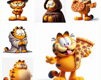 Cute Garfield PNG Pack Design , High Quality Layered Files, PNG Files For Cricut, Clip Art