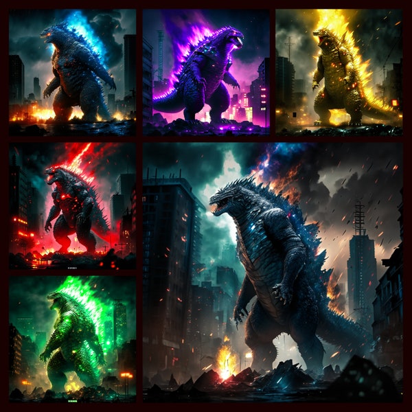 15 Scary Godzilla Clip Art ,  Add a Pop of Spookiness to Your Creations with our Premium Godzilla Clip Art Bundle! High-Quality