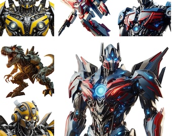 Transformers PNG Pack , Optimus Prime Digital Download , Bumblebee PNG , Transparent Background , Premium Transformers PNG Pack