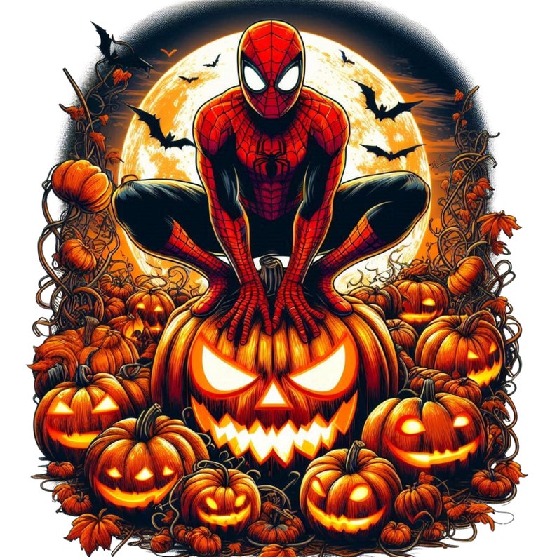 6 Spooky Spiderman Halloween Clip Art Bundle , Superhero and Halloween ...