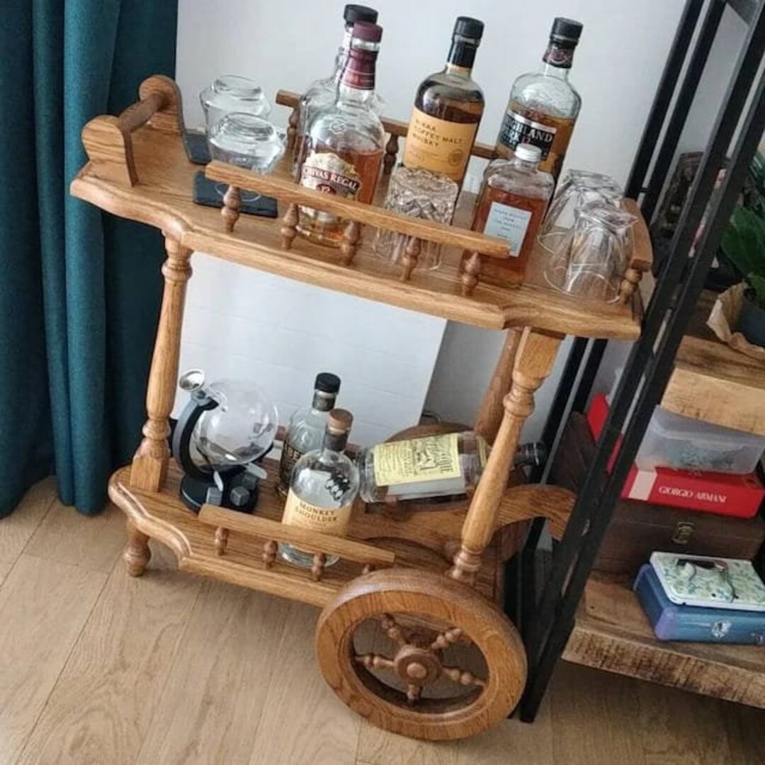 Handmade Drinks Mini Bar on Wheels Solid Fast Post EU UK Etsy