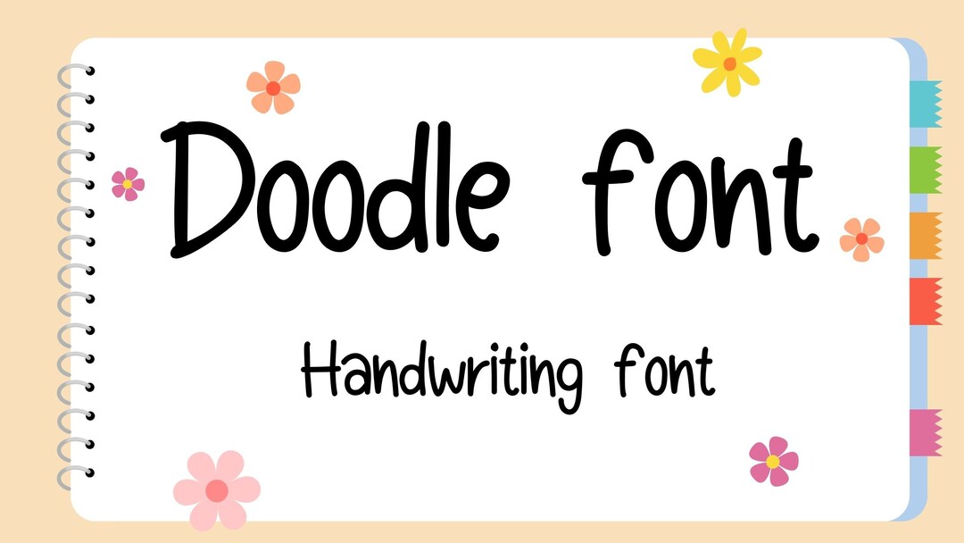 Doodle Font Handwriting Font - Etsy