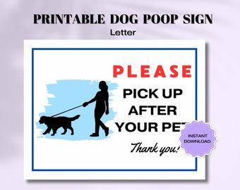 Horienteeon Funny Please Pick Up After Your Pet Signs for