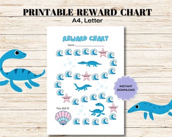 Tabla de recompensas de dinosaurios, tabla de pegatinas, tabla de recompensas de dinosaurios para niños pequeños, tabla de entrenamiento para ir al baño, tabla de comportamiento imprimible, tabla de objetivos imprimible