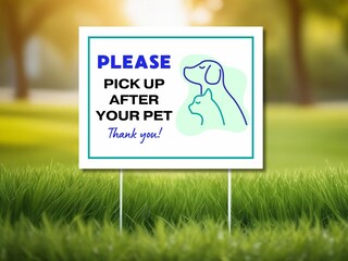 Cartello Alluminio 20x30cm "Pulisci Dopo Il Tuo Cane" Con Paletto - Resistente E Antiruggine