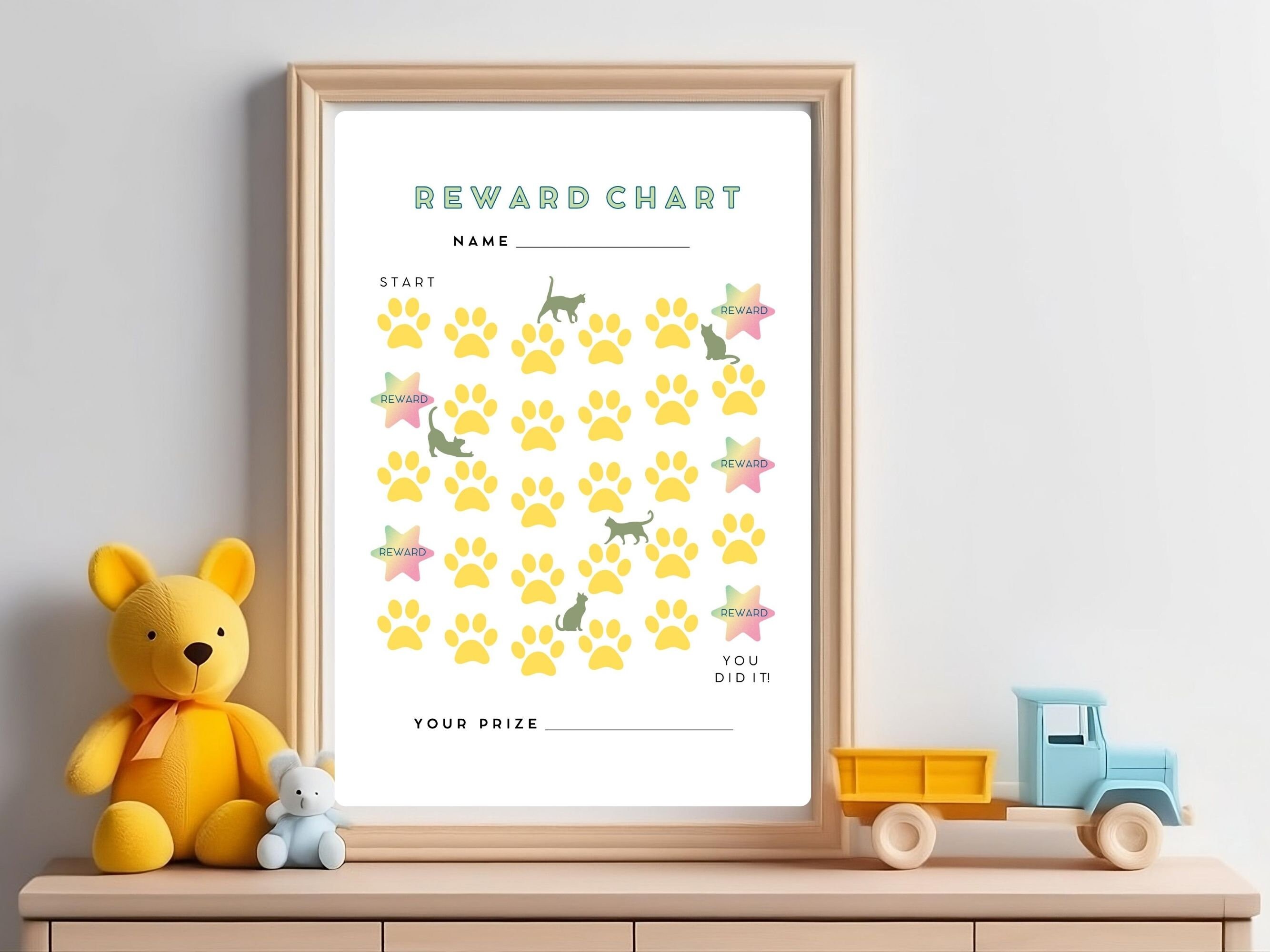 Simple Cat Behaviour Chart.pdf Printable Cat Tracks Reward Chart PDF, Cat Behavior Chart, Daily Chore ...