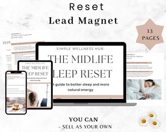 Lead Magnet Guide to Better Sleep  Template for Health / Sleep Coaches /  Wellness Business,  PLR, All  Content included