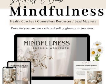 Mindfulness Guide for  Coaches | Editable Canva Templates | Wellness & Mindset Resources | Life Coach Client Worksheets | MRR / PLR