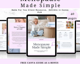 Menopause Support Guide,  Solutions To Manage Symptoms, Sleep, Hormone Balance,  / Health & Wellness Resource. PLR.  Instant Download Today