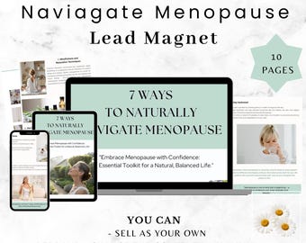 Menopause Resource  Lead Magnet  for Coaches / Direct Sellers / Health & Wellness Business's,  PLR, All  Content included