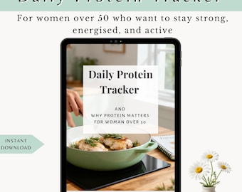 Protein Planner for Women Over 50 | Printable Health Tracker | Protein Tracker | Instant Download PDF