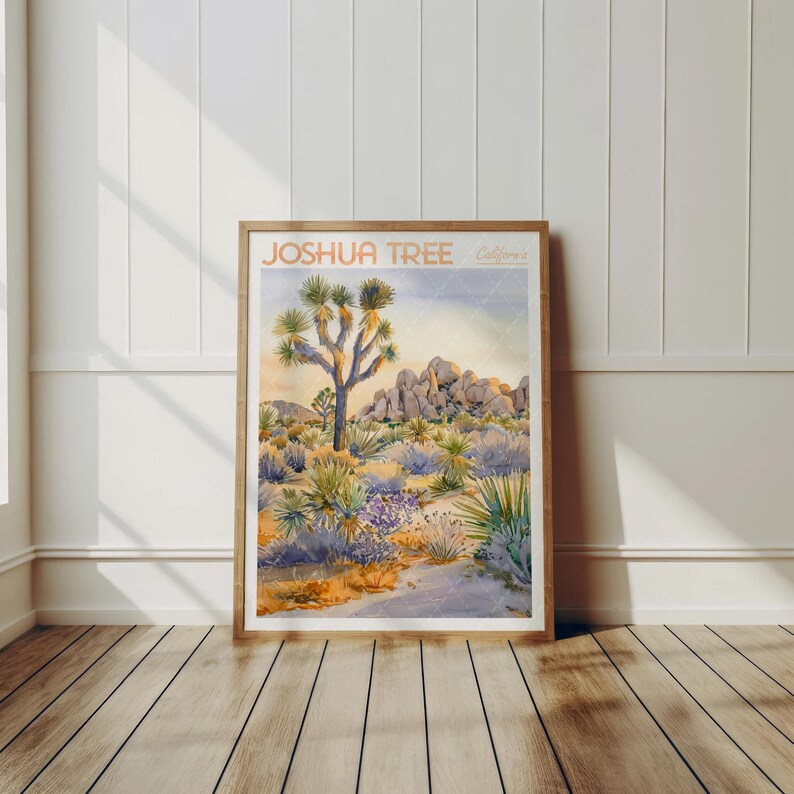 Joshua Tree Watercolor Art Print - National Park Print - California USA ...