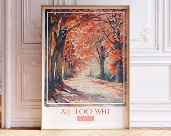All Too Well Song Poster Watercolor Wall Art Subtle Song Print Watercolor Painting Soft Pastel Tones Gift For Music Fans