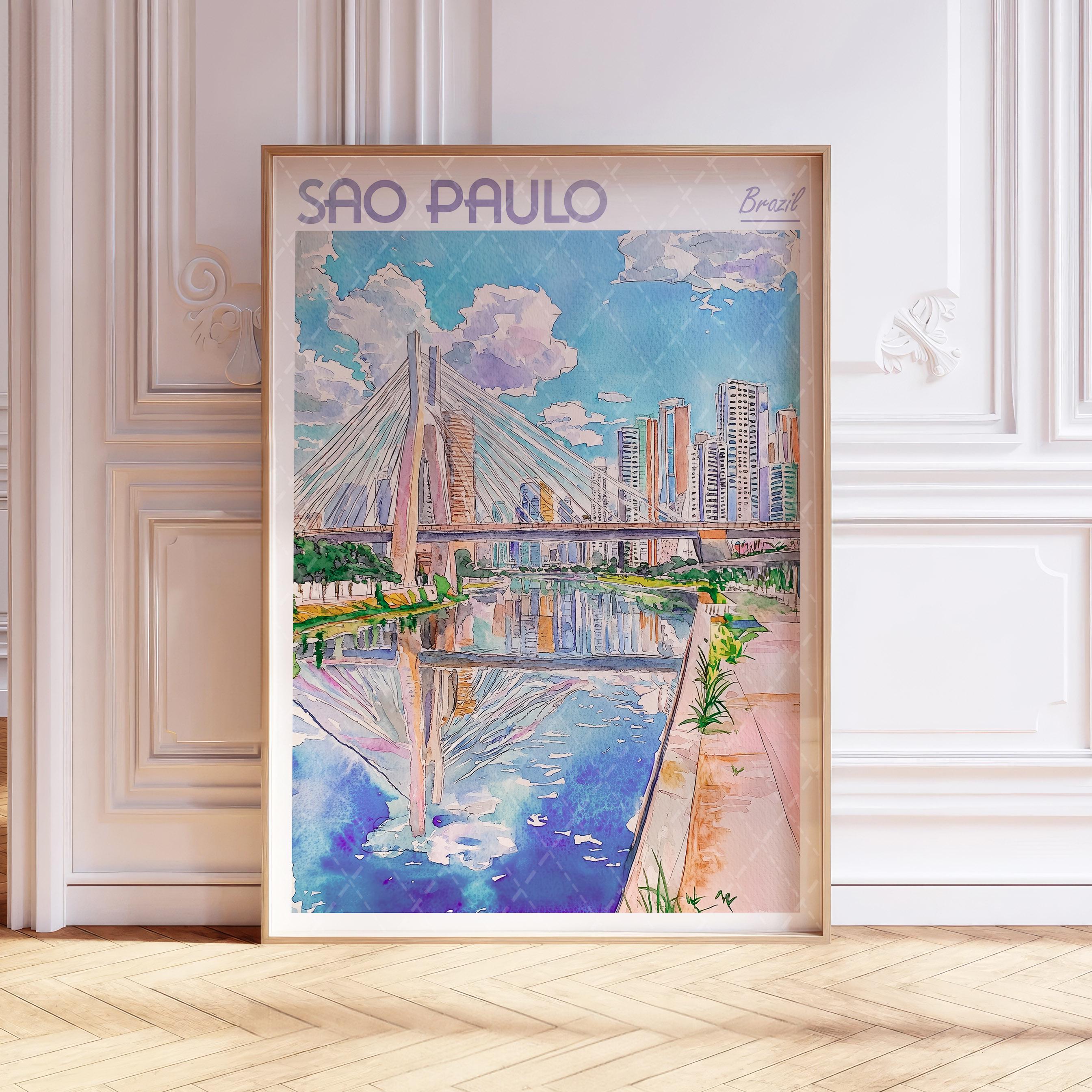 Sao Paulo Poster - Etsy