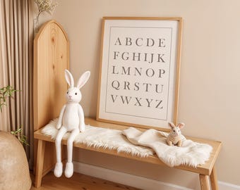 ABC Print: Gender Neutral Minimalist Nursery Decor (Digital Download)