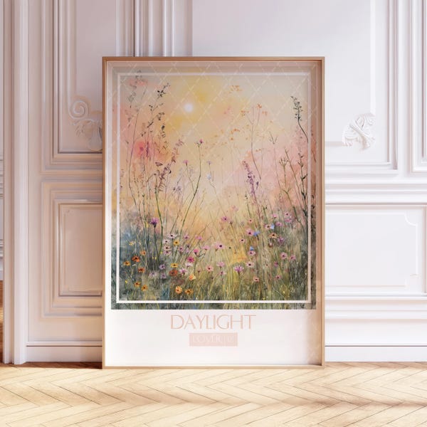 Poster della canzone Daylight, stampa della canzone sottile, acquerello, pittura ad acquerello, toni pastello tenui, regalo per gli appassionati di musica