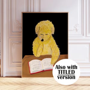 February 1 1999 Magazine Cover Print, Dog Read A Book Trendy Poster, Magazine Cover Poster, Printable Wall Art