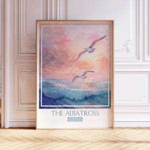 The Albatross Song Poster Watercolor Wall Art Subtle Song Print Watercolor Painting Soft Pastel Tones Gift For Music Fans