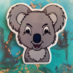 Vinylsticker eigenzinnige koala: Kenny de koala | 6,1 x 6,5 cm