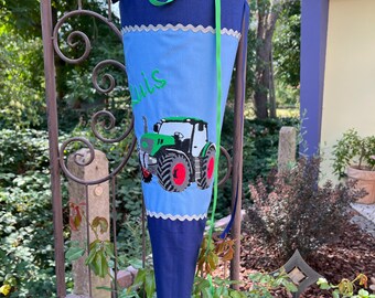 German School Cone | Tractor | 28inch | Schultüte | Zuckertüte | Einschulung | First day of school | Cone gift bag