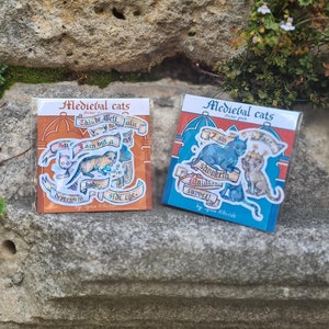 Pack d'autocollants chats médiévaux par Space Kittcrab