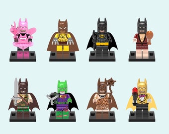 Batman Minifigure,The Avengers Minifigures,8 Minifigure Set,Superhero Series of Minifigures,Cute Minifigures,Custom Minifigures Display